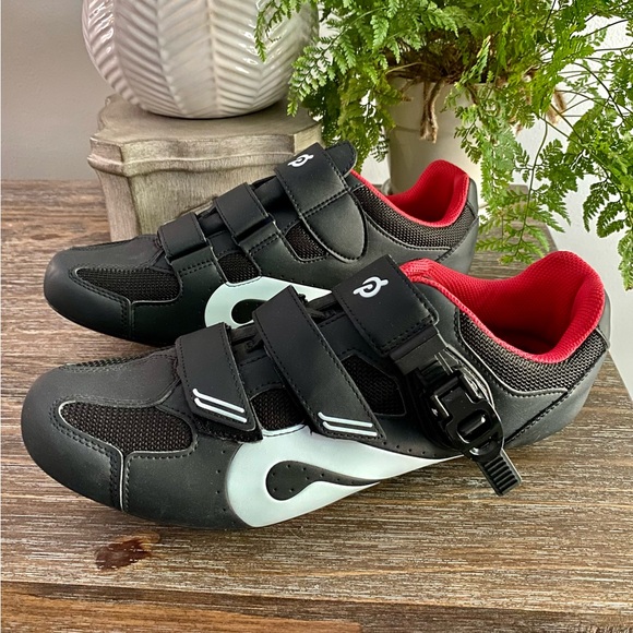 Peleton Mens 12 Cycling Shoes EU46 / US12 Black White Red - Picture 9 of 11